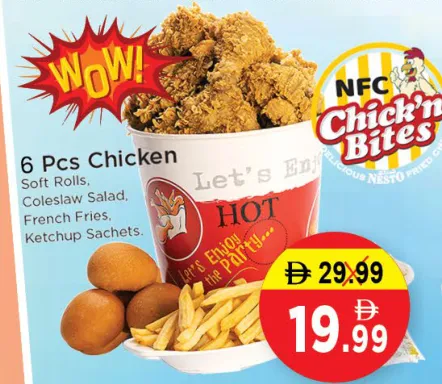 NFC Super Bucket Combo - 6 Pcs Chicken Original / Spicy