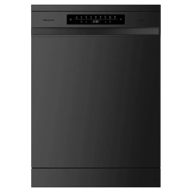 Hisense HS643A90BME Freestanding Dishwasher, 15 Place Settings, Black