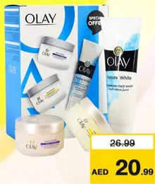Olay اولاي كريم النهار + كريم الليل + غسول الوجه