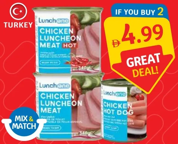 Lunchone Chicken Hot Dog / Luncheon Meat / Luncheon Meat Hot