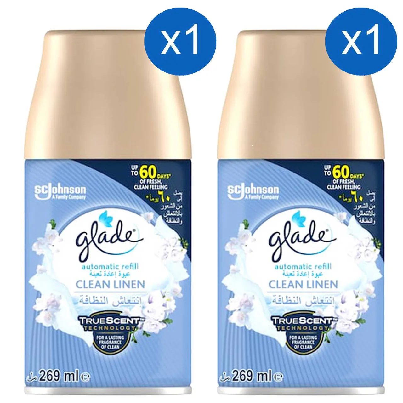Glade TrueScent عبوة إعادة تعبئة بخاخ أوتوماتيكي برائحة الكتان النظيف