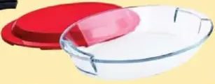 Royalford Oval Glass Baking Dish With Lid RF12197