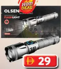 Olsenmark مصباح يدوي Rech LED مع زوم