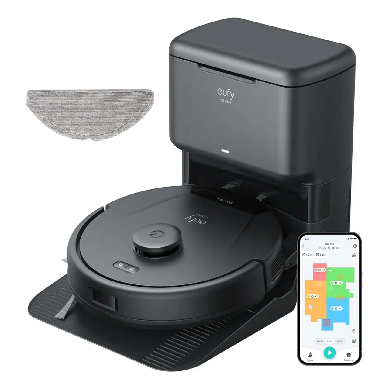 Eufy مكنسة روبوت هجينة L60 أسود T2278V11