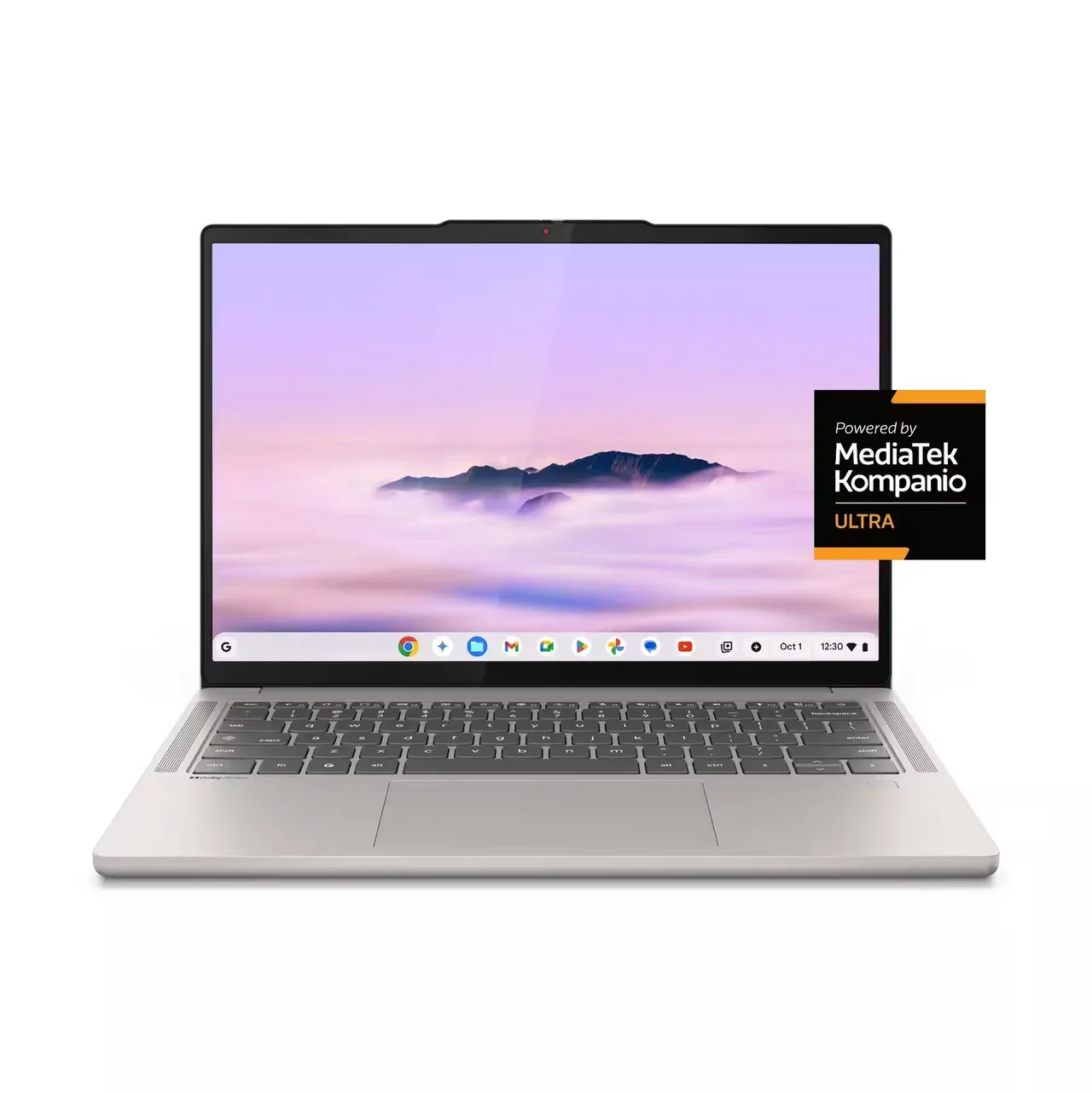 Lenovo لابتوب Chromebook Plus 14 OLED بشاشة لمس 14-inch - MediaTek Kompanio Ultra 910, 16GB RAM, 256GB UFS 4.0 - Seashell