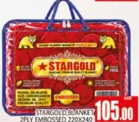 Stargold Blanket 2 Ply Embossed