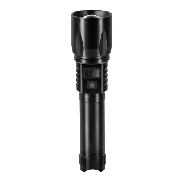 Ikon Rechargeable LED Flashlight, 10W, Black, IK-CT026