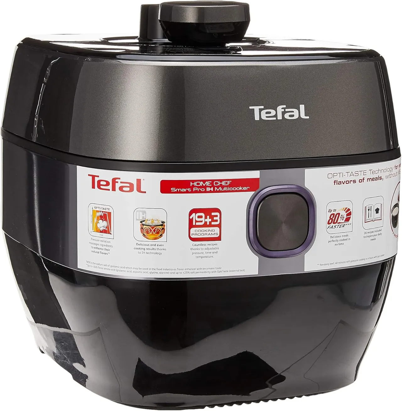 Tefal طباخ متعدد ذكي بالحث Home Chef Smart Pro CY638، رمادي