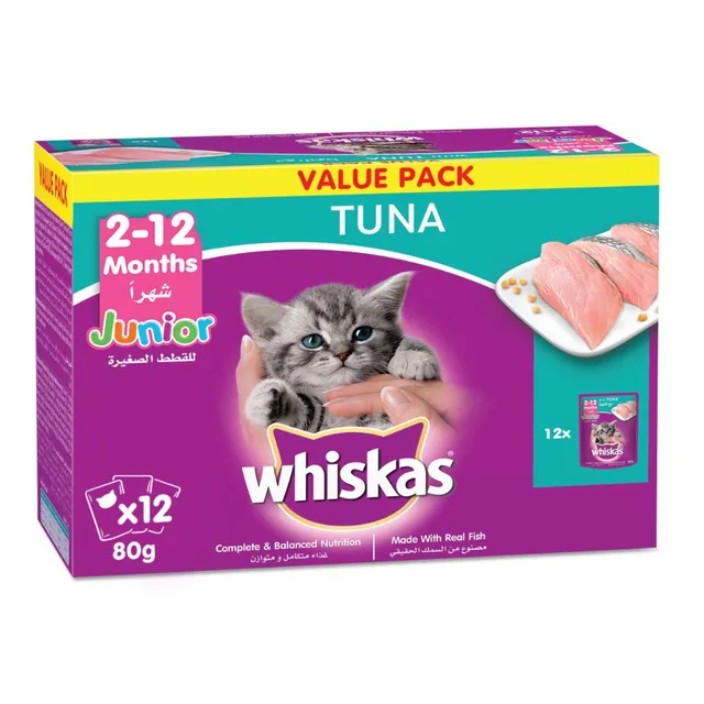 Whiskas Tuna Junior Wet Kitten Food - 12 Pcs