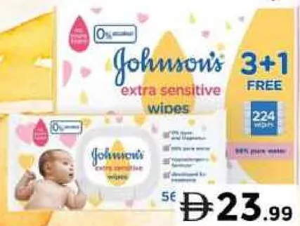 Johnson'S Baby Wipes Extra Sensitive
