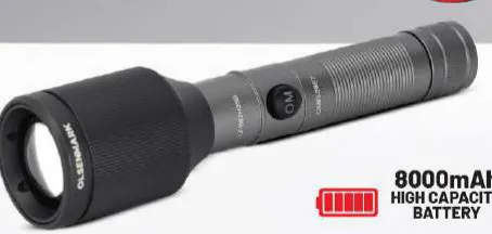 Olsenmark LED Zoomable Flashlight OMFL2867, 8000mAh, 15W