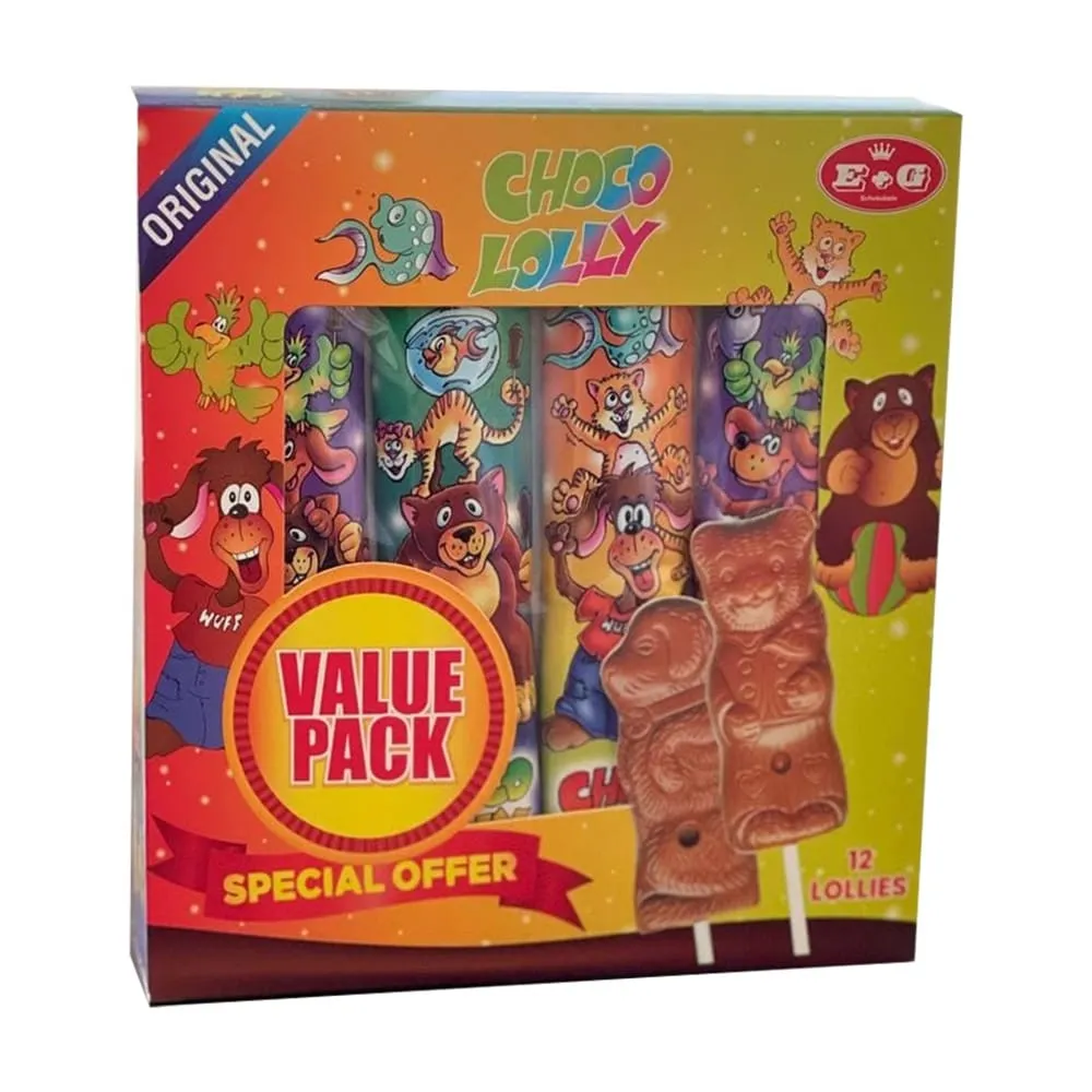 E & G لولي شوكولاتة 12pcs