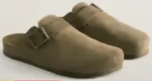 Leather Clogs With Buckle