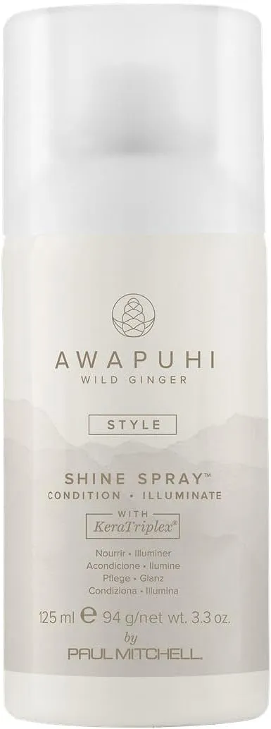 Awapuhi Wild Ginger بخاخ اللمعان By Paul Mitchell Shine Spray، يرطب ويضيف لمعانا، لجميع أنواع الشعر، 3.3 Oz.
