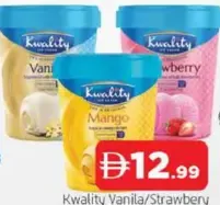 Kwality Ice Cream Vanila / Strawberry / Mango