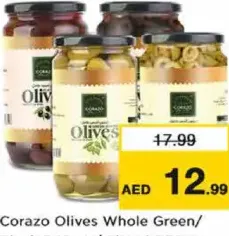 Corazo Olives Whole Green/Black, Sliced