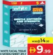 White Facial Tissue Duplex 2 Ply