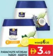 Parachute H/Cream Assorted