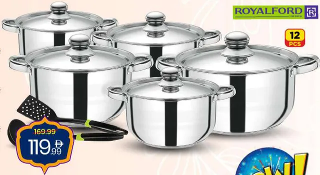 Royalford Stainless Steel Cookware Set