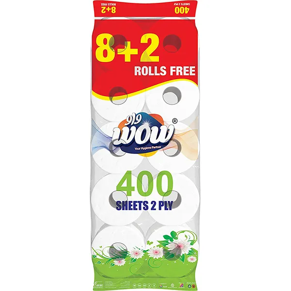 World Of Wipes Toilet Roll 2ply - 10 Rolls