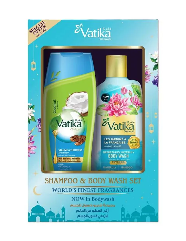 Vatika Shampoo Volume & Thickness Shampoo + Body Wash