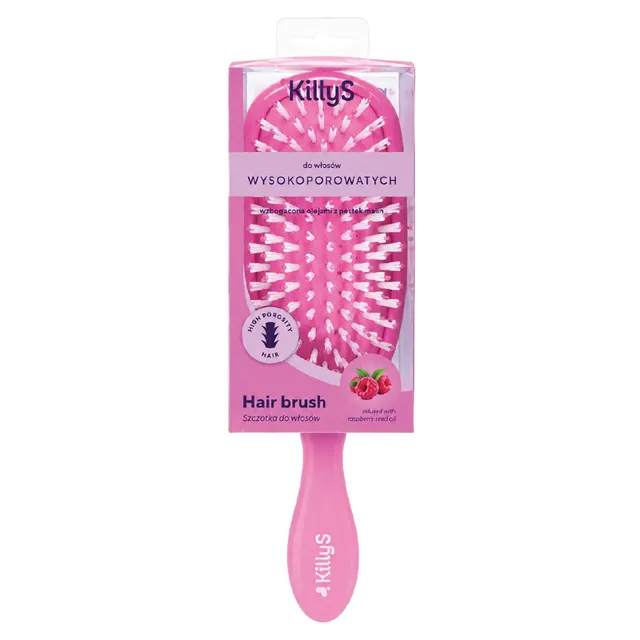 Killys High Porosity Hair Brush with Raspberry Seed Oil