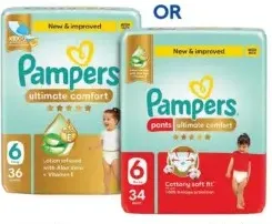 Pampers premium care single mega pack baby diapers or pants assorted size