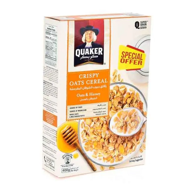 Quaker Crispy Oats Cereal Oats & Honey