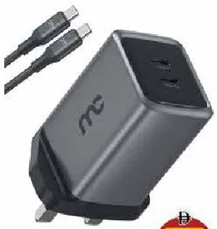 Mycandy Travel Charger 45W Dual Type-C Grey TC-E245