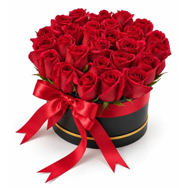 carrefour 30 Red Roses in Round Gift Box
