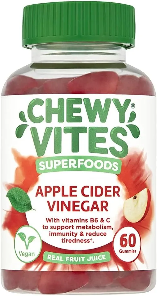 Chewy Vites Superfoods Apple Cider Vinegar Gummies - 60 Pcs