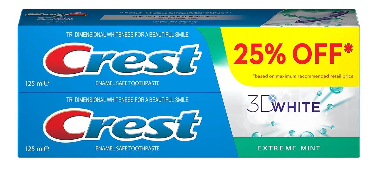Crest معجون أسنان 3d white fresh extreme mint