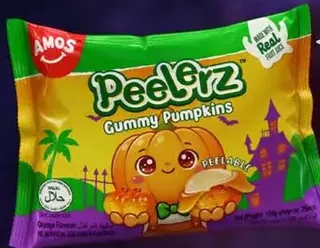 Amos حلوى جيلاتينية Peelerz على شكل يقطين