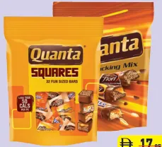 Quanta Mini Snacking Mix Chocolate/Squares Chocolate Bars