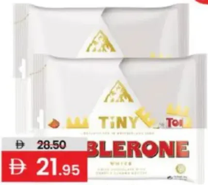 Toblerone Mini White Bag