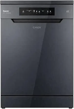 Candy 13 Place Settings Dark Grey Rapido Freestanding Full Size Dishwasher, 5 Programs, Wi-fi & Blutooth Connectivity, App Control, Condenser Drying System, LED Control method Smart Delay CF3E7L0A-19