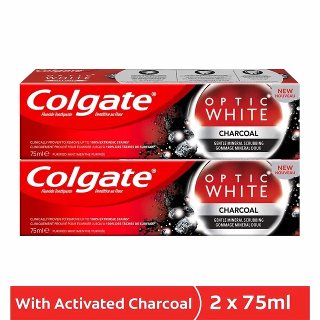 Colgate Optic White Charcoal Whitening Toothpaste