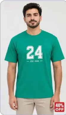 تي شيرت رجالي مطبوع مقاسات S-XXL متنوع