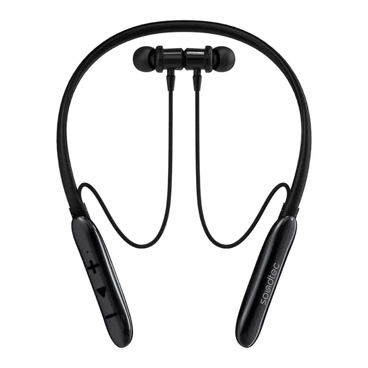 Porodo سماعات أذن داخل الأذن بطوق رقبة Soundtec Auraband بخاصية ENC، أسود، PDMT30BK