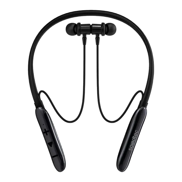 Porodo Soundtec Auraband In-Ear Neckband Earphones, ENC, Black, PDMT30BK
