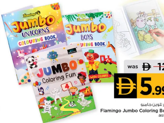 Flamingo Jumbo Coloring Book Assorted