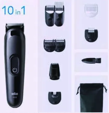 Braun Series 3 All-in-One Grooming Kit AIO3560, 10 in 1
