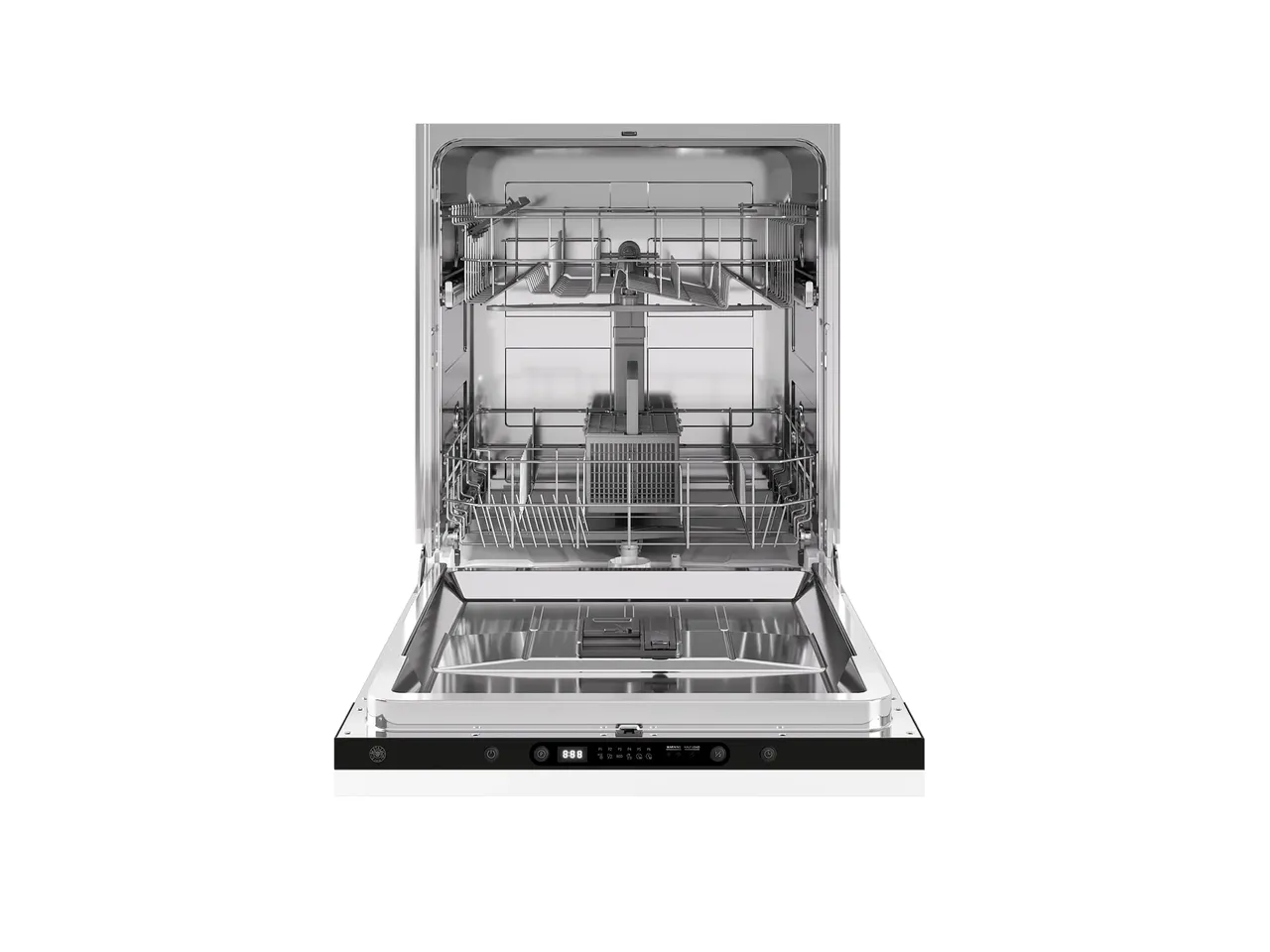Bertazzoni غسالة أطباق مدمجة DW60S2IEPDV 60cm، 12 مكان، 6 برامج غسيل، Aquastop، تحكم لمس LED، 47dBA، فئة الطاقة E، وزن اللوحة: (min) - (max)