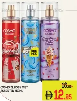 Cosmo Dl Body Mist ASSORTED