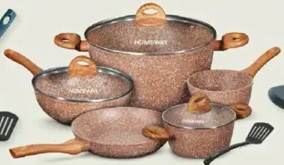 Homeway Forged Marble Coated Cookware Set HW3698