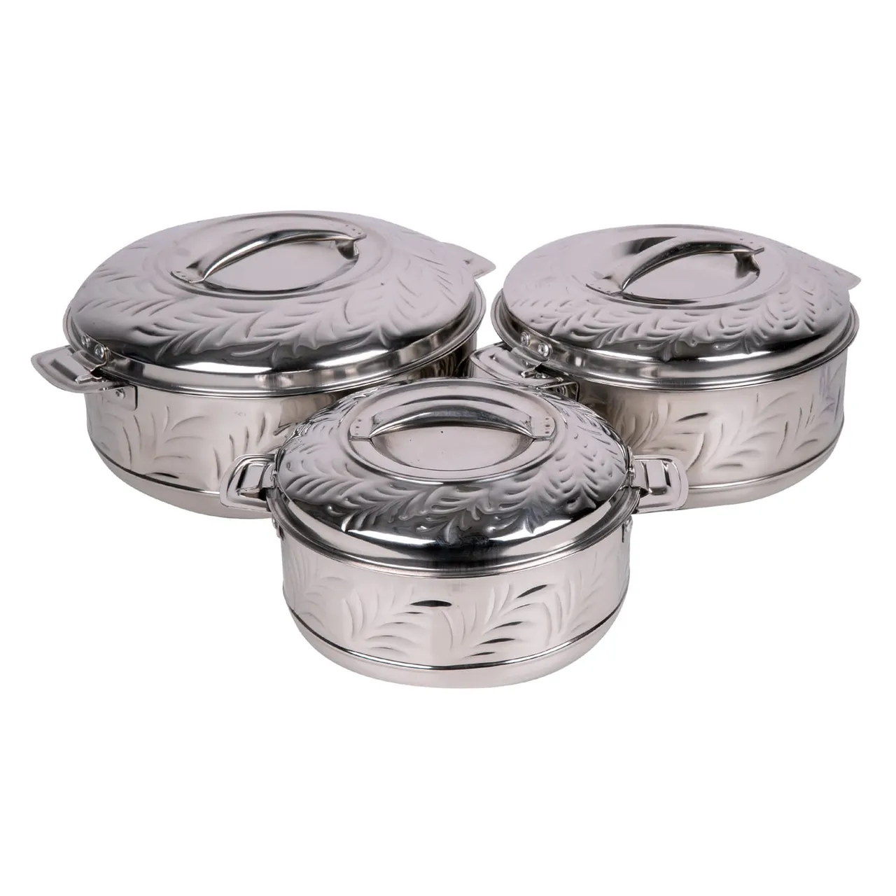 Chefline حافظة طعام ستانلس ستيل Royal Naksh، + +