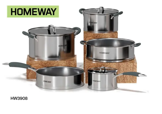 Homeway 8Pcs Ss Cookware Set Stemer