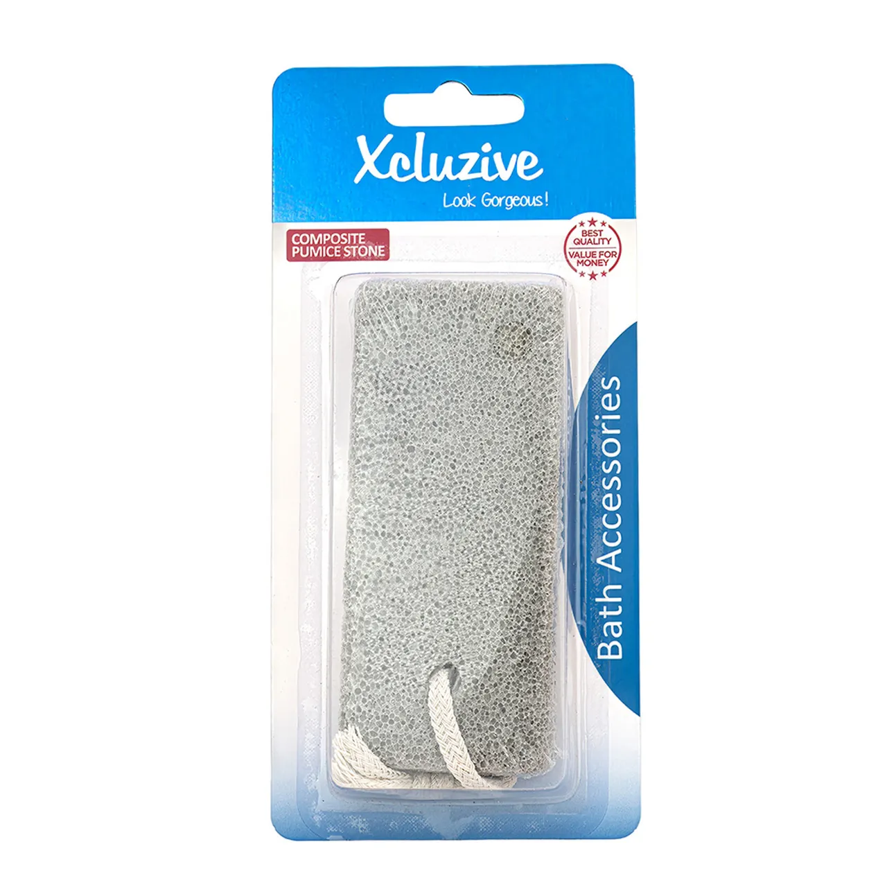 Xcluzive حجر خفاف مع حبل (مستطيل) 1 pc