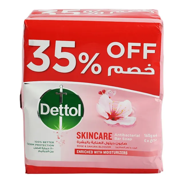 Dettol Soap Skin Care 165Gmx4Pcs