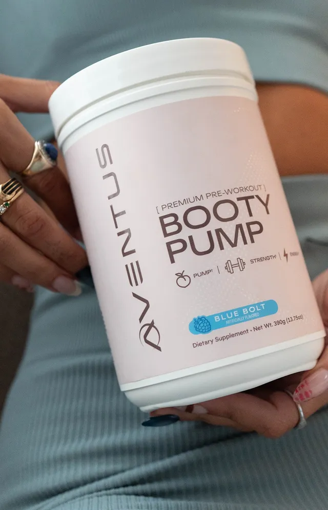 Aventus Booty Pump Pre-Workout Powder Blue Bolt